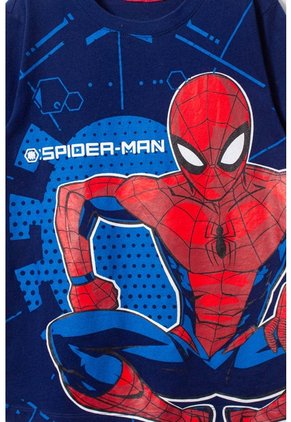 Camiseta De Spider-man Manga Corta Azul Para Niño 8