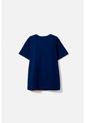 Camiseta De Spider-man Manga Corta Azul Para Niño 8