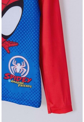 Conjunto De Baño De Spidey And His Amazing Friends Manga Larga Rojo Para Niño 2T A 5T 3T