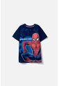 Camiseta De Spider-man Manga Corta Azul Para Niño 8 de Marvel