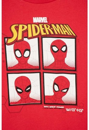 Camiseta De Spider-man Manga Corta Roja Para Niño 12