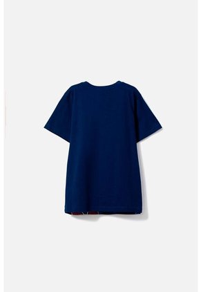 Camiseta De Spider-man Manga Corta Azul Para Niño 4