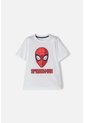 Camiseta De Spider-man Manga Corta Blanca Para Niño 12 de Marvel