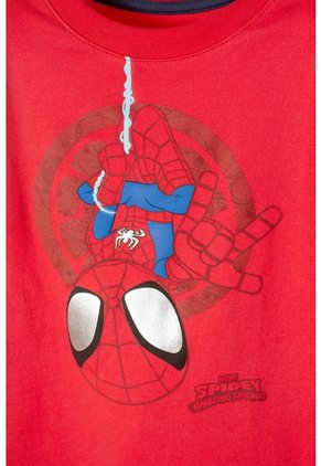 Camiseta Spider-man Manga Corta Roja Para Niño 2T A 5T 5T