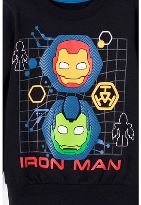 Buzo De Ironman Cerrado Negro Para Niño 2T A 5T 3T