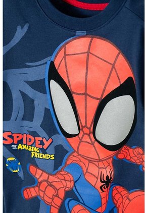 Camiseta De Spider-man Manga Corta Azul Para Niño 2T