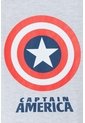 Camiseta De Capitan America Manga Corta Gris Para Niño 10 de Marvel