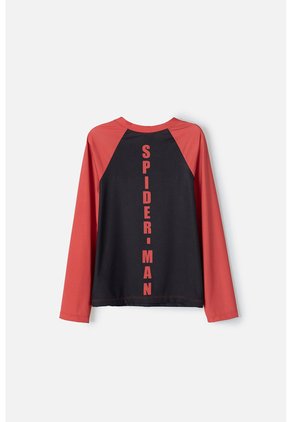 Camiseta De Baño De Spider-man Manga Larga Negro Y Rojo Para Niño 10