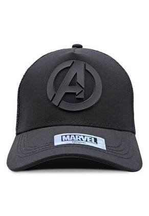 GORRA MARVEL COMICS ADULTO ORIGINAL MALLA NEGRO TONO A TONO OC CAPS