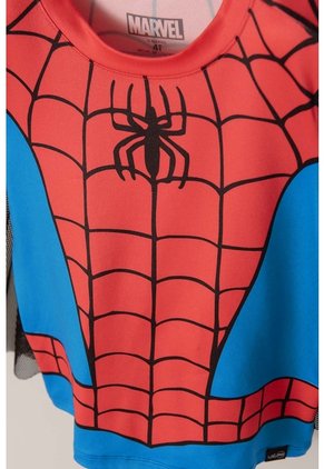 Pijama De Spider- Man Azul, Roja Y Negra De Manga Larga Para Niño 2T A 5T 4T