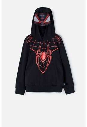 Buzo De Spider-man Con Capucha Negro Para Niño 8