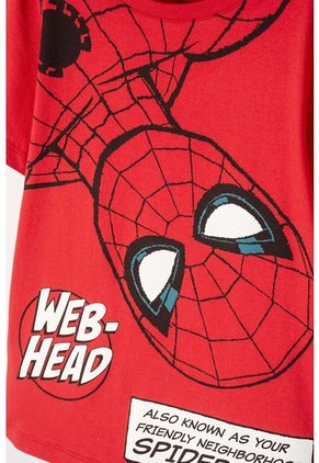 Camiseta De Spider-man Manga Corta Rojo Para Niño 12