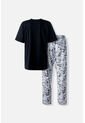 Pijama De Deadpool De Pantalón Largo Negro Y Blanco Para Hombre XL de Marvel