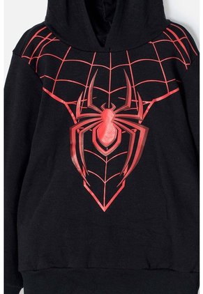 Buzo De Spider-man Con Capucha Negro Para Niño 10