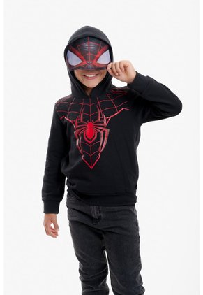 Buzo De Spider-man Con Capucha Negro Para Niño 10