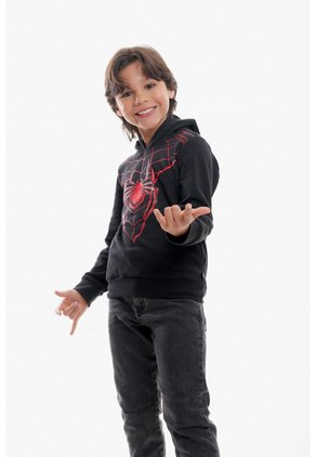 Buzo De Spider-man Con Capucha Negro Para Niño 10