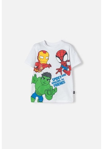 Camiseta De Spidey And His Amazing Friends Blanco Para Niño 2T A 6T 4T Marvel