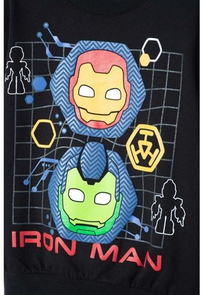 Buzo De Ironman Cerrado Negro Para Niño 2T A 5T 3T