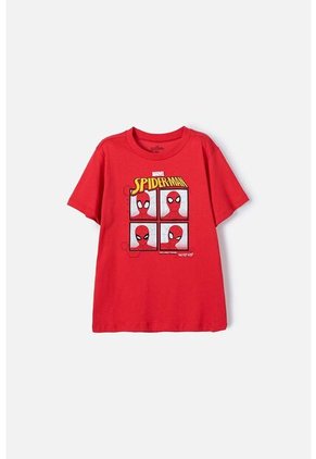 Camiseta De Spider-man Manga Corta Roja Para Niño 6