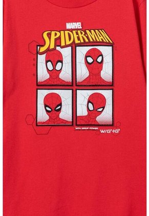 Camiseta De Spider-man Manga Corta Roja Para Niño 6