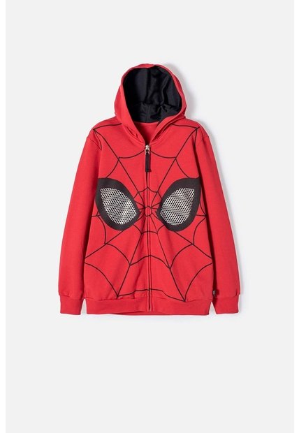 Buzo De Spider-man Cerrado Rojo Y Negro Para Niño 6