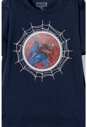 Camiseta De Spider-man Manga Corta Azul Para Niño 8