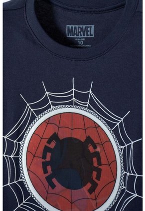 Camiseta De Spider-man Manga Corta Azul Para Niño 8