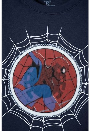 Camiseta De Spider-man Manga Corta Azul Para Niño 8