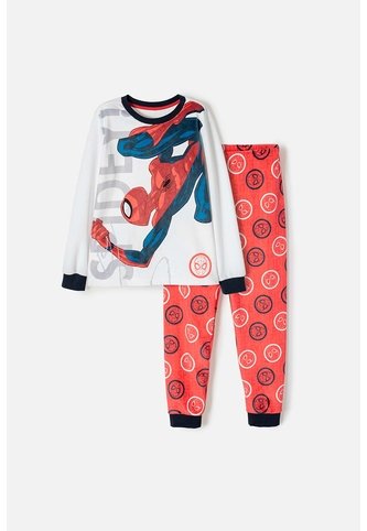 Pijama De Spider-man Con Pantalón Largo Multicolor Para Niño 12 Marvel