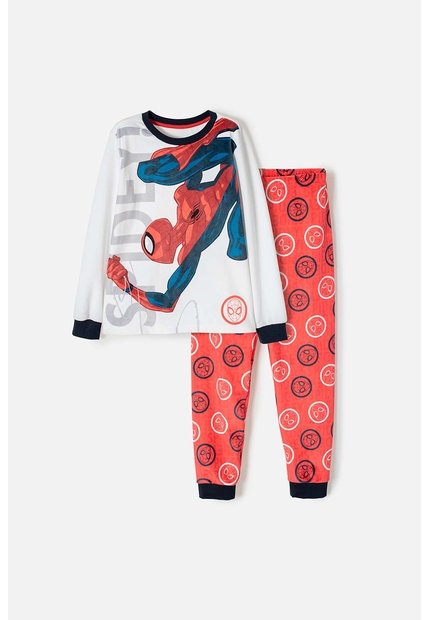 Pijama De Spider-man Con Pantalón Largo Multicolor Para Niño 12