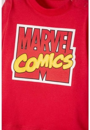 Conjunto De Marvel Pantalón Largo Rojo Y Azul Para Bebé Niño 12-18