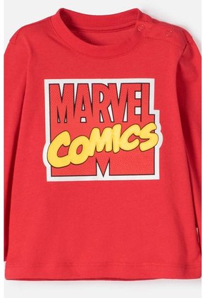 Conjunto De Marvel Pantalón Largo Rojo Y Azul Para Bebé Niño 12-18
