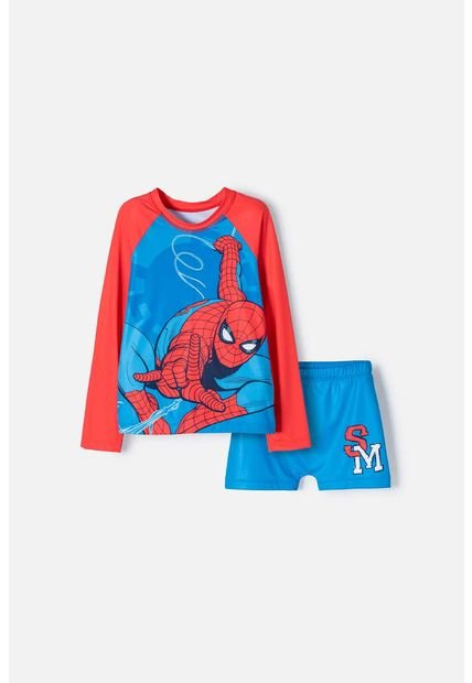 Conjunto De Baño De Spiderman Azul Y Rojo Para Niño 4