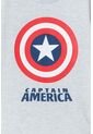 Camiseta De Capitan America Manga Corta Gris Para Niño 8 de Marvel