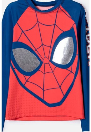 Conjunto De Baño De Spider-man Manga Larga Rojo Y Azul Para Niño 10