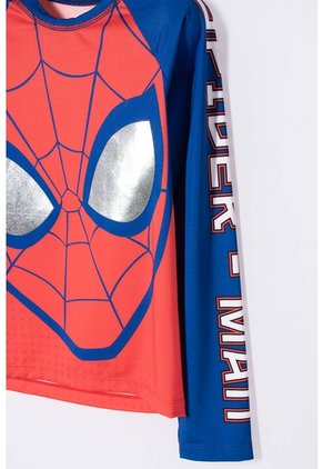 Conjunto De Baño De Spider-man Manga Larga Rojo Y Azul Para Niño 10