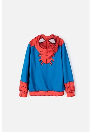Buzo De Spider-man Abierto Rojo Y Azul  Para Niño 6