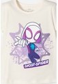 Camiseta De Spidey Manga Corta Marfil Para Niña 2T A 6T 5T de Marvel