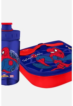 Set De Porta, Cubierto Y Botella Spider-man Para Niño U
