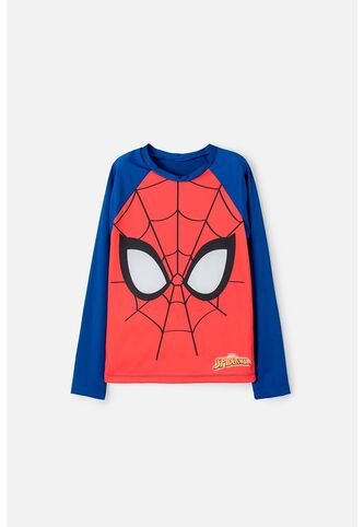 Camiseta De Baño Spider-man Rojo Y Azul Manga Larga Para Niño 4 Marvel