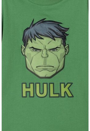 Camiseta De Hulk Manga Corta Verde Para Niño 12