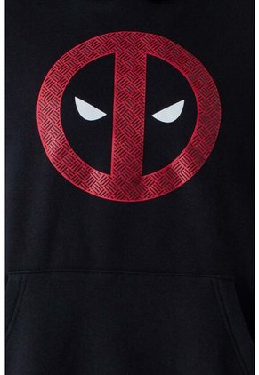 Buzo De Deadpool Cerrado Con Capucha Negro Para Hombre XS