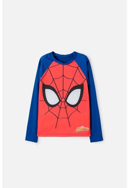 Camiseta De Baño Spider-man Rojo Y Azul Manga Larga Para Niño 10