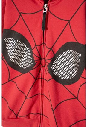Buzo De Spider-man Cerrado Rojo Y Negro Para Niño 10