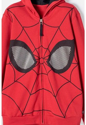 Buzo De Spider-man Cerrado Rojo Y Negro Para Niño 10