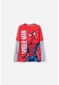 Camiseta De Spider-man Manga Larga Roja Para Niño 12 de Marvel