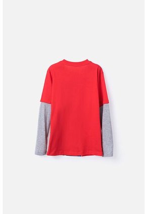 Camiseta De Spider-man Manga Larga Roja Para Niño 12