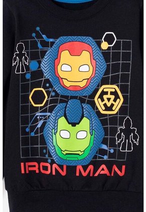 Buzo De Ironman Cerrado Negro Para Niño 2T A 5T 4T