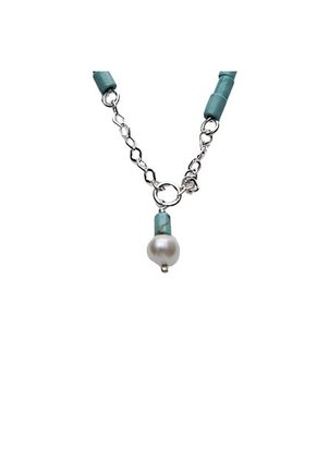 Set Collar y Aretes Mary Azul Turquesa CS