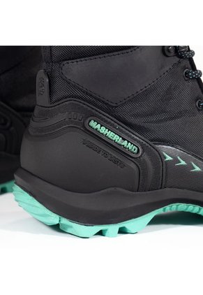 Botas Outdoor Negro - Menta Masherland Trek + Cuello Protector